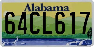 AL license plate 64CL617