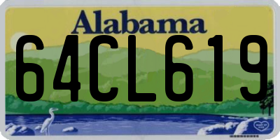 AL license plate 64CL619