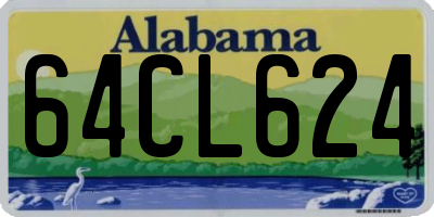 AL license plate 64CL624