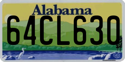 AL license plate 64CL630