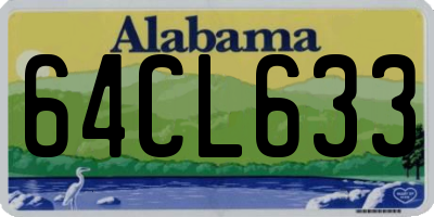 AL license plate 64CL633