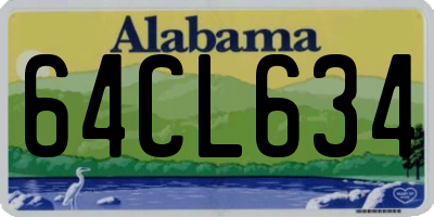 AL license plate 64CL634