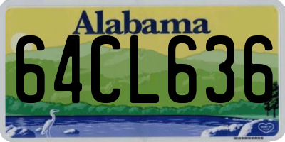 AL license plate 64CL636