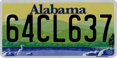 AL license plate 64CL637