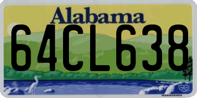 AL license plate 64CL638