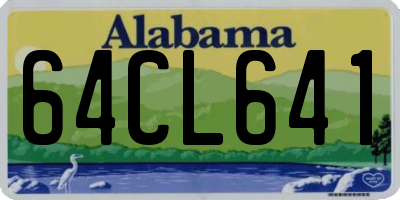 AL license plate 64CL641