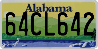 AL license plate 64CL642