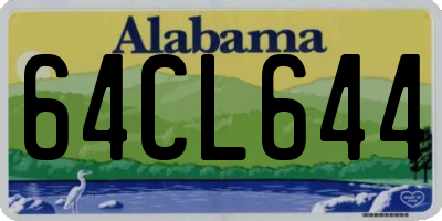 AL license plate 64CL644
