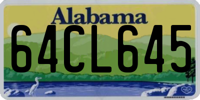 AL license plate 64CL645