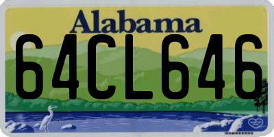 AL license plate 64CL646