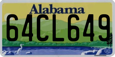 AL license plate 64CL649