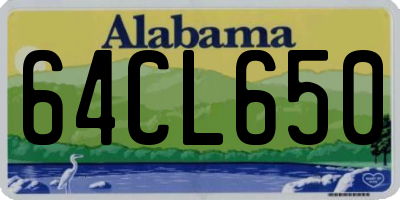 AL license plate 64CL650