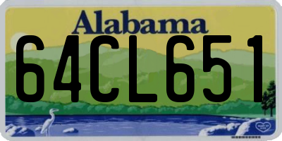 AL license plate 64CL651