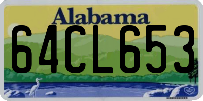 AL license plate 64CL653