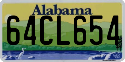 AL license plate 64CL654