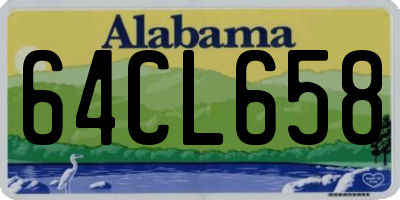 AL license plate 64CL658