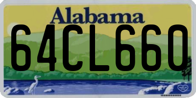 AL license plate 64CL660