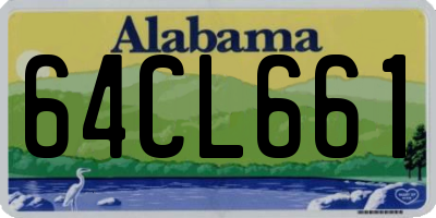 AL license plate 64CL661