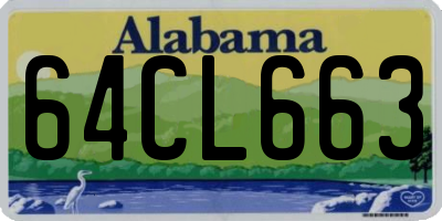 AL license plate 64CL663