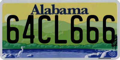 AL license plate 64CL666