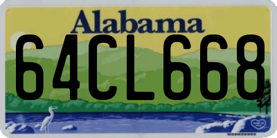 AL license plate 64CL668