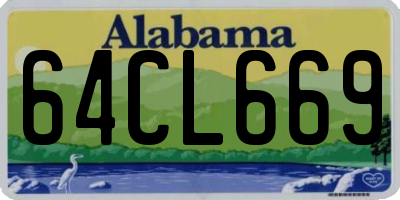 AL license plate 64CL669