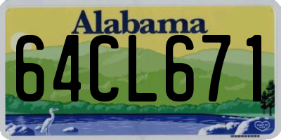 AL license plate 64CL671
