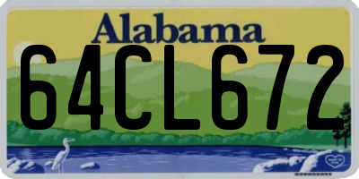 AL license plate 64CL672