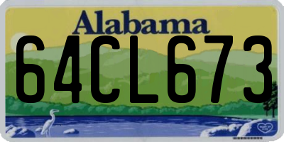 AL license plate 64CL673