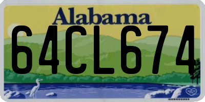 AL license plate 64CL674