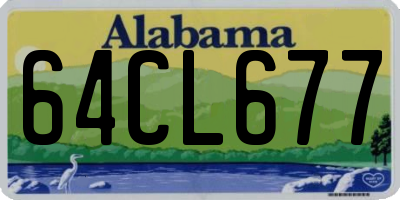 AL license plate 64CL677
