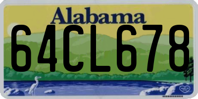 AL license plate 64CL678