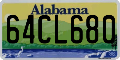 AL license plate 64CL680