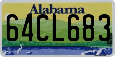 AL license plate 64CL683
