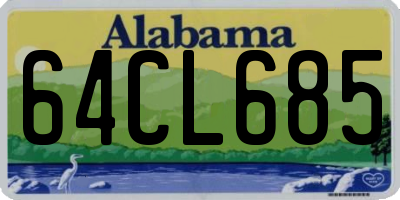 AL license plate 64CL685