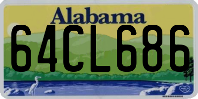 AL license plate 64CL686