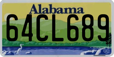 AL license plate 64CL689