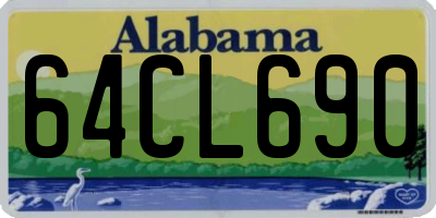 AL license plate 64CL690