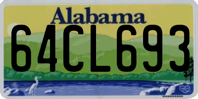 AL license plate 64CL693