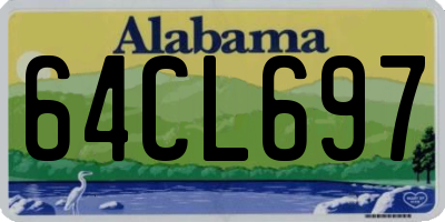 AL license plate 64CL697