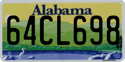 AL license plate 64CL698