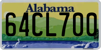 AL license plate 64CL700