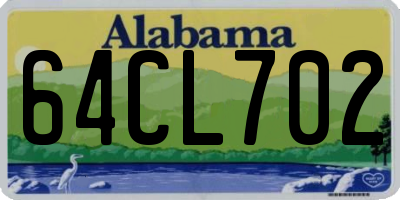 AL license plate 64CL702