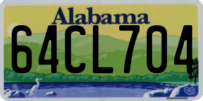 AL license plate 64CL704