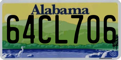 AL license plate 64CL706