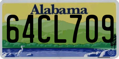 AL license plate 64CL709