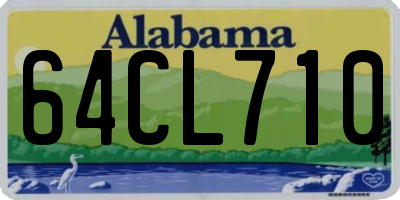 AL license plate 64CL710