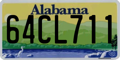 AL license plate 64CL711