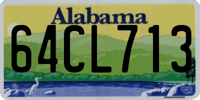 AL license plate 64CL713