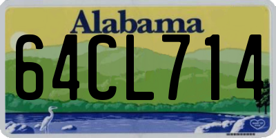 AL license plate 64CL714